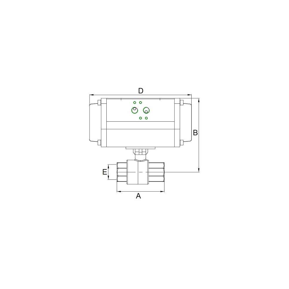 Zawór kulowy 2cz 1.1/2" BSP AoSr