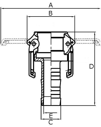 Złącze Camlock typ C 3" slangtul. 316