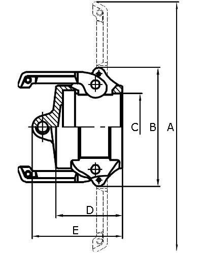 Złącze Camlock DC 4" 316