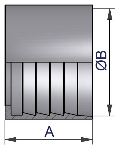 Gniazdo wciskane 65 x 8.0mm  316