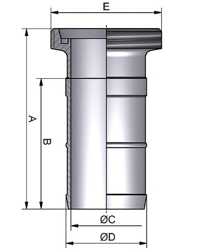Króciec męski DN100 316P