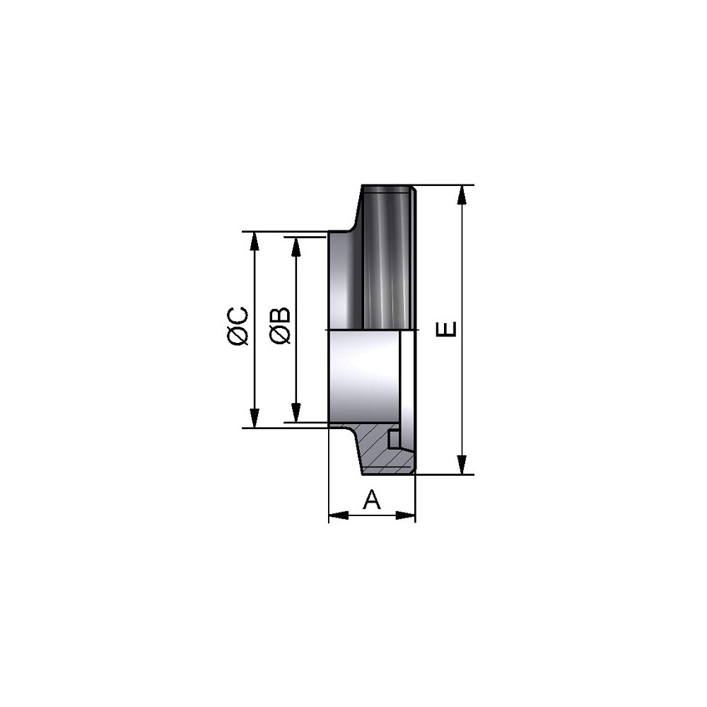 Spawany króciec męski SKC DN40 304 P