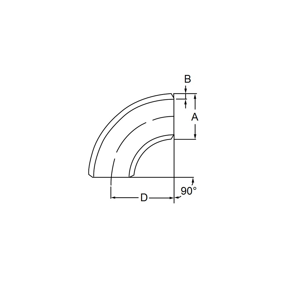 Kolano 90° 48,26 x 2,77mm 304LR