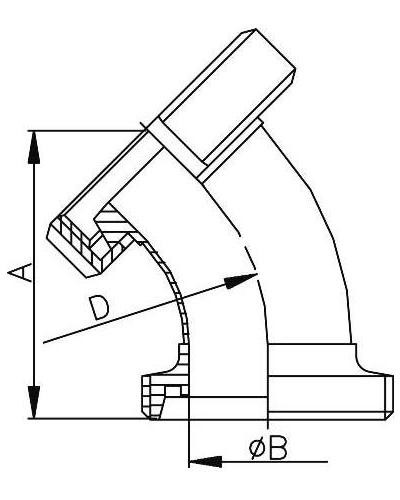 Kolano 45° ML DN32 304P