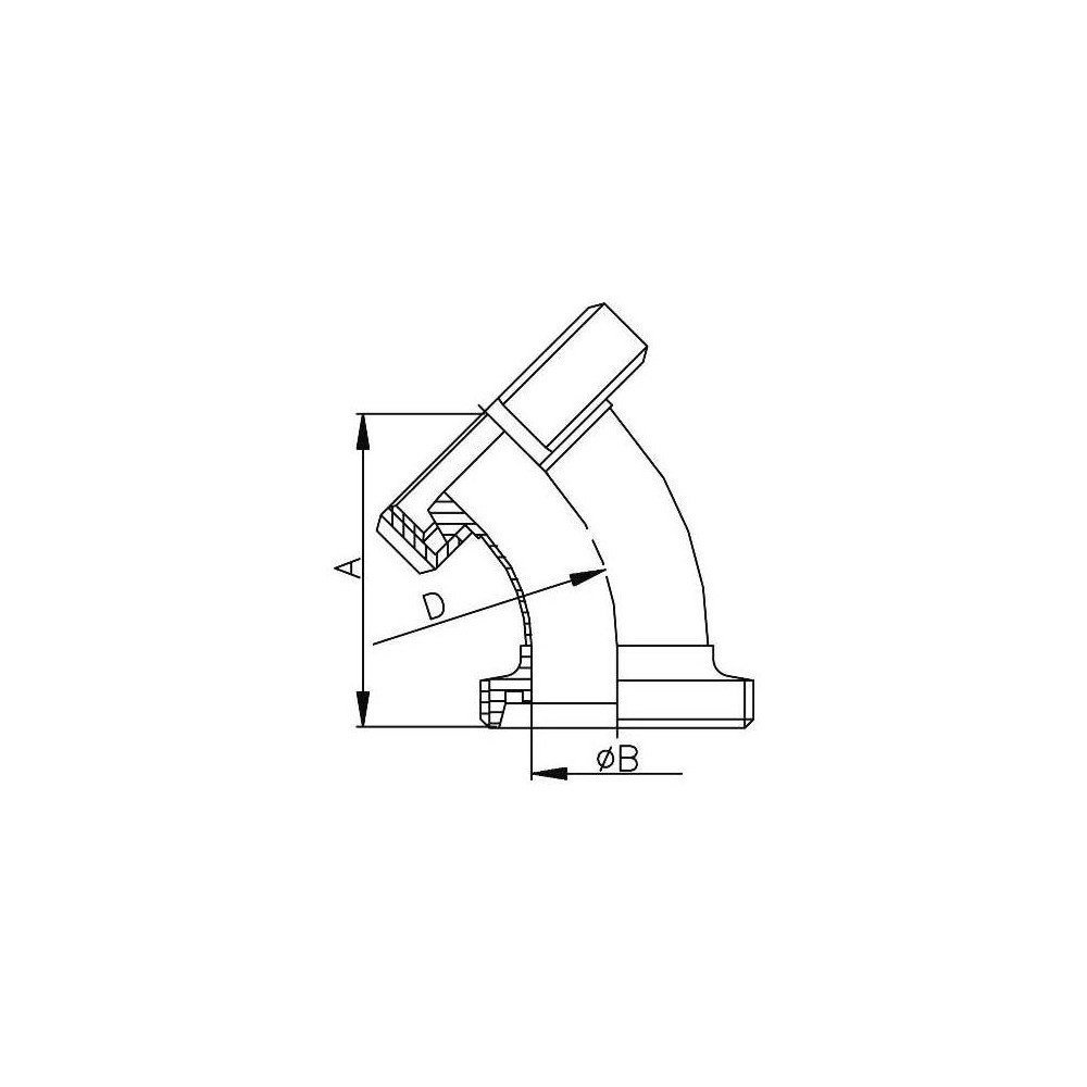 Kolano 45° ML DN65 304P