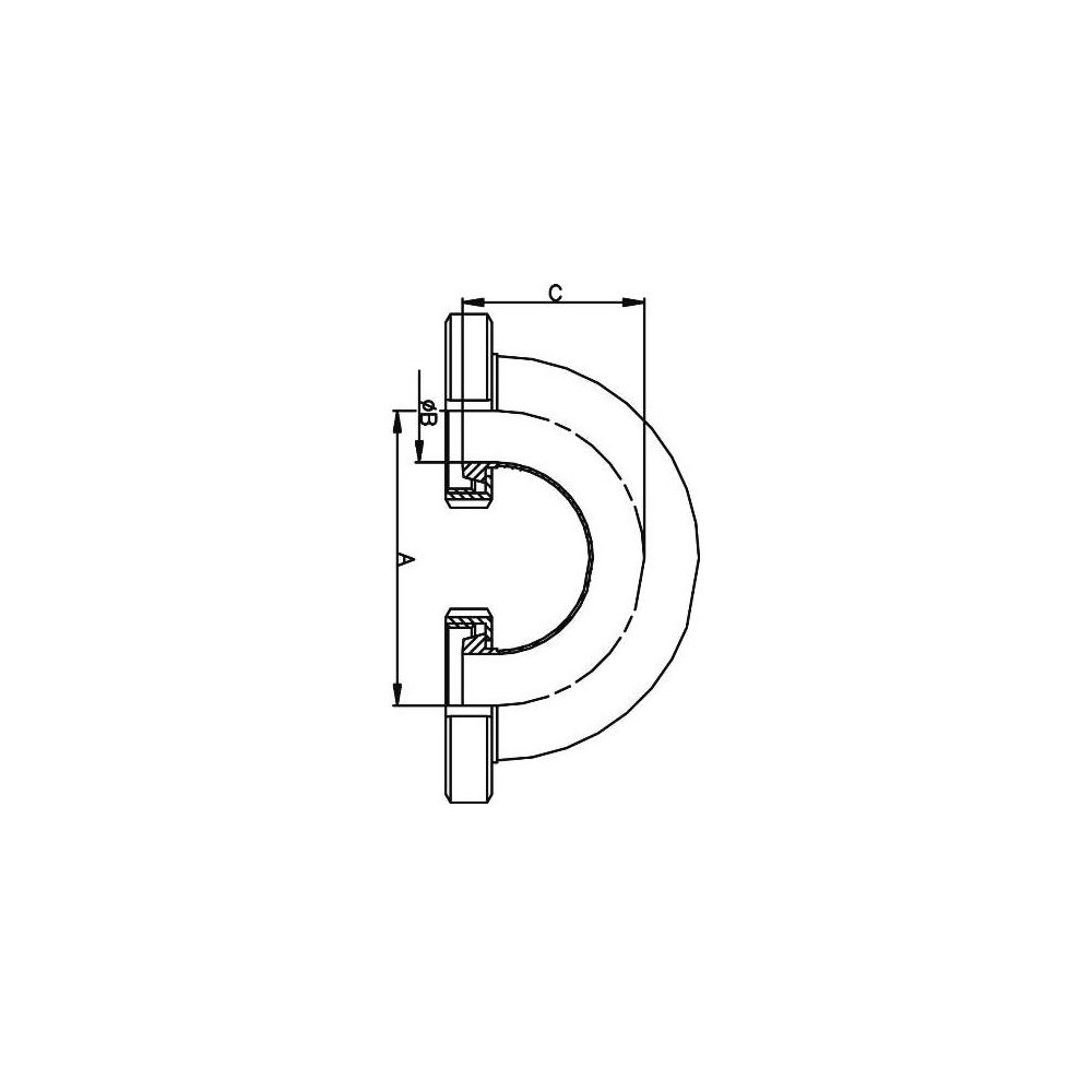 Kolano 180° LL DN15 316P