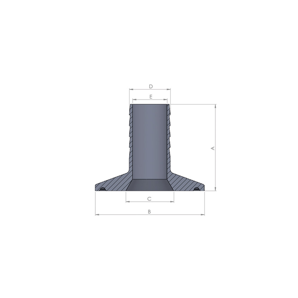 TC Hosetail 2" x 19.0mm 316