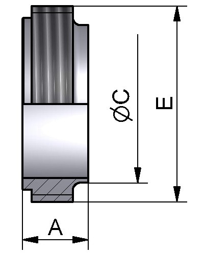 Spaw Idf. Część męska ISO S 2.1/2" 316 P