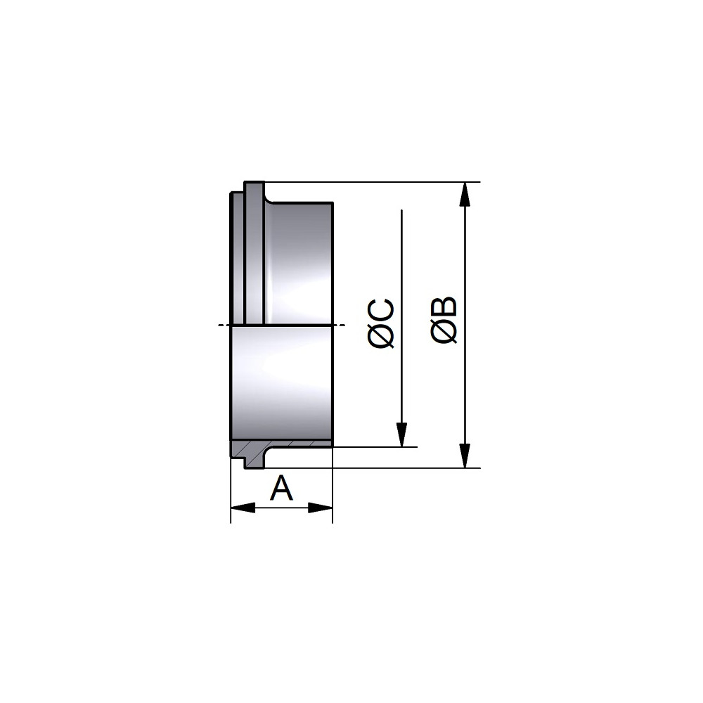 Wkładka spawalnicza IDF ISO S 2.1/2" 316 P