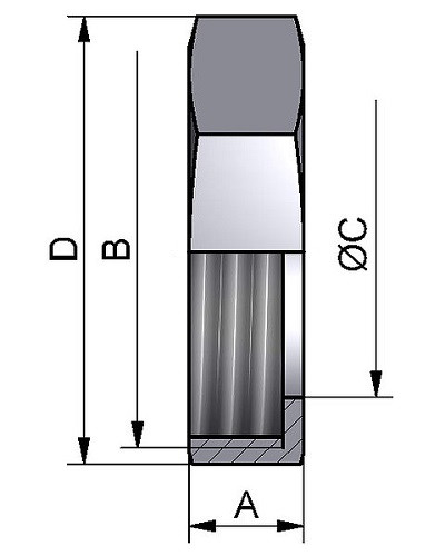 Nakrętka sześciokątna RJT 1.5" 304P