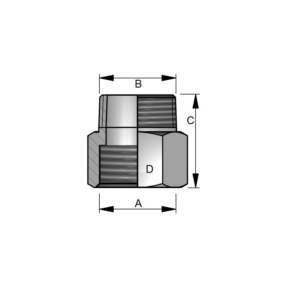 Redukcja Sześciokątna 1.½"x 1.¼" 316