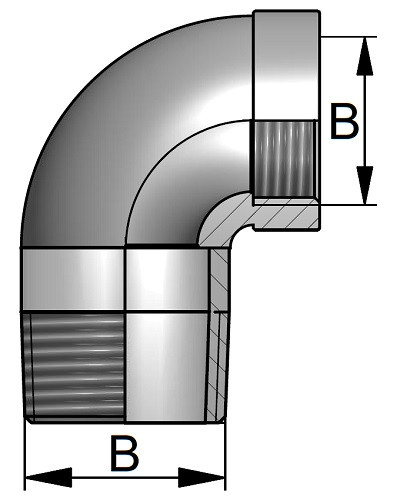 Kolano 90° M/Ż 4" 3"