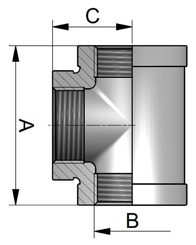 Trójnik żeński 1" x 3"