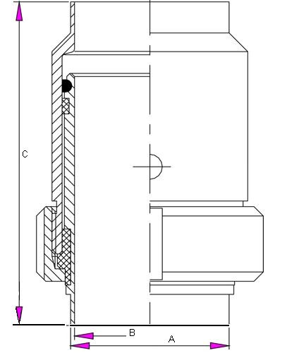 Złącze obrotowe DN65 bez HUB 316