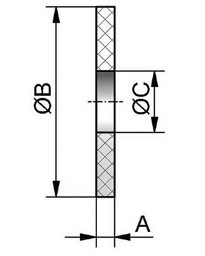 Uszczelka kołnierzowa DN20 ISO EPDM
