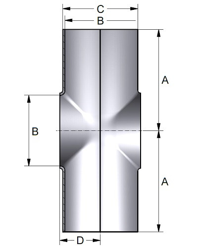 Krzyż Krótki 85,0 x 2,0mm 304P