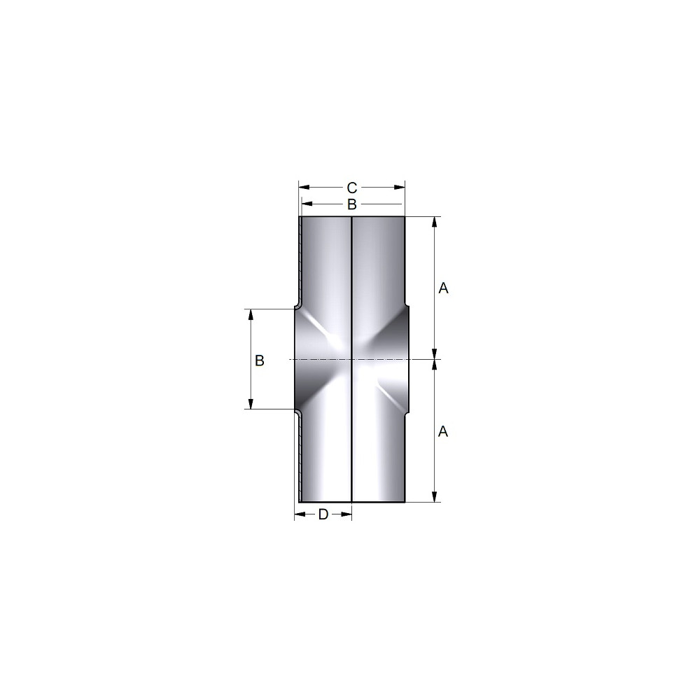 Krzyż Krótki 34,0 x 1,5mm 304P