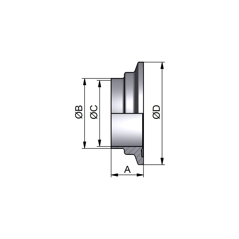 Kołnierz zaciskowy 1/2" (11853) 316L