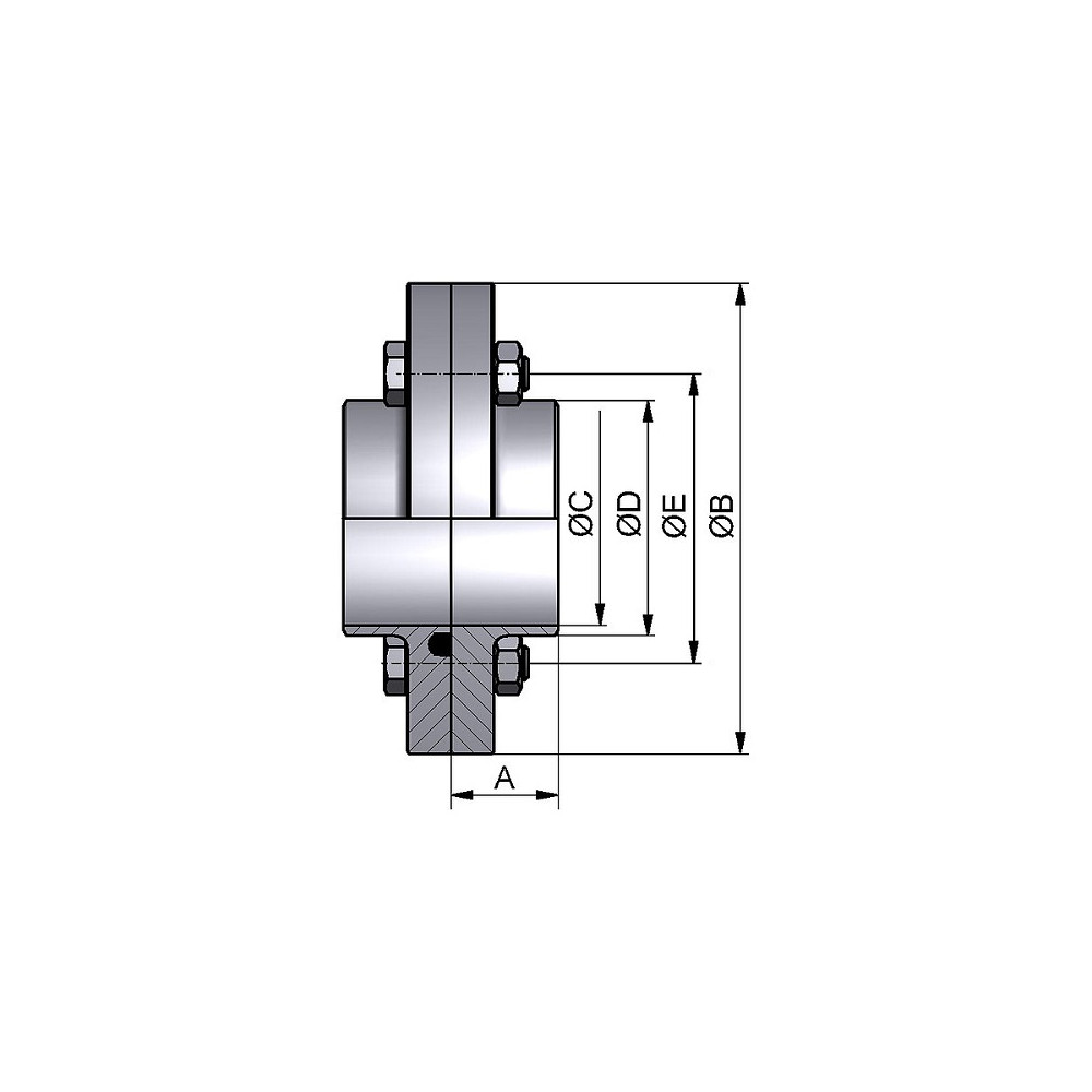 Połączenie Kołnierzowe Kompletne DN80 304 P NBR