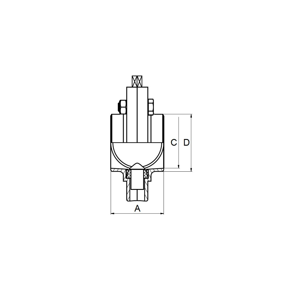 Przepustnica BFV DN25 S/S 304 BOH SIL