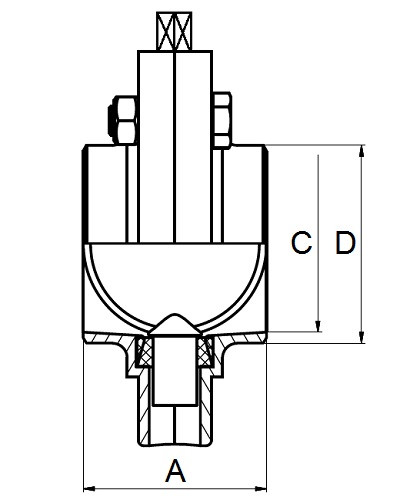 Przepustnica BFV DN32 W/W 316 WOH SIL
