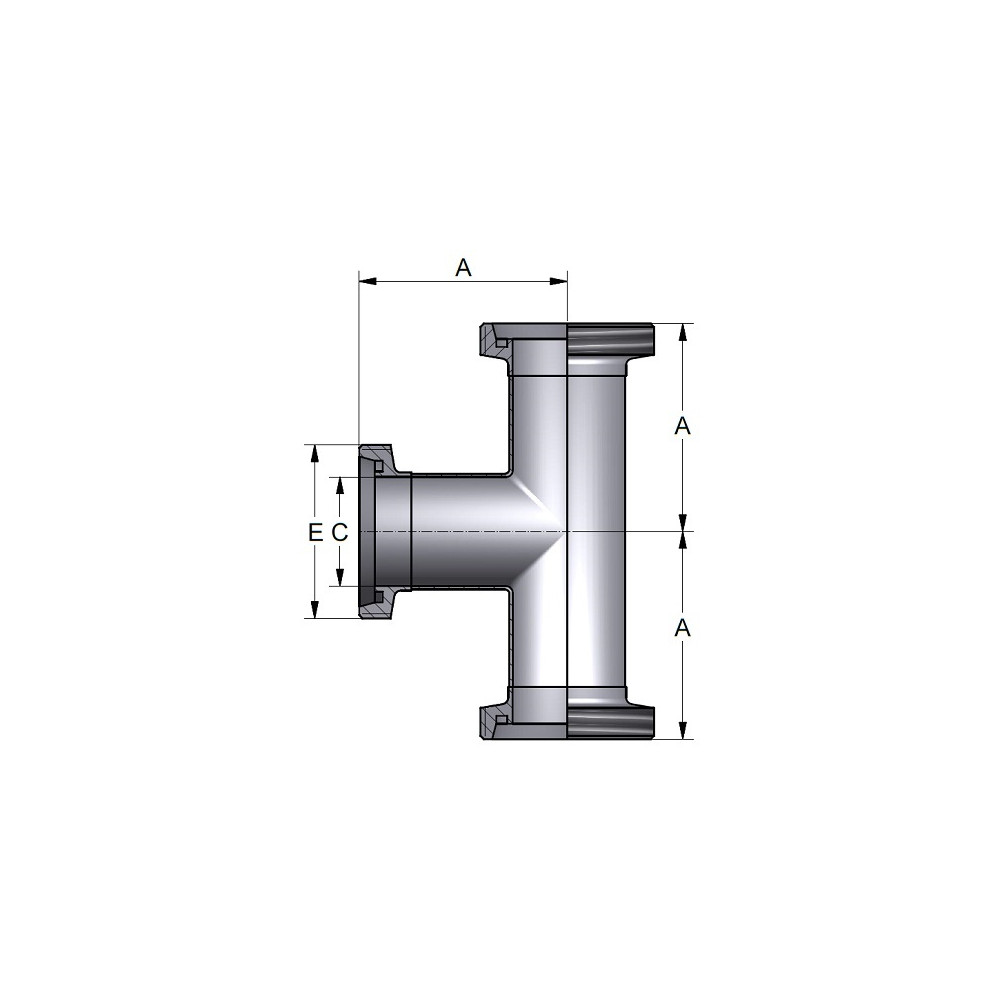 Trójnik T/T/T 41,0 x 1,5mm 304P