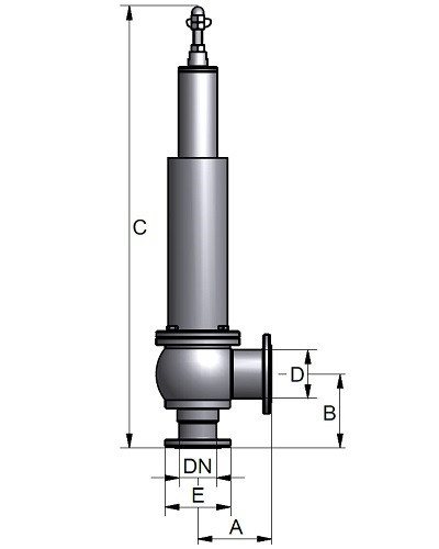 Zawór bezpieczeństwa GF 1.5"0.8 WH E