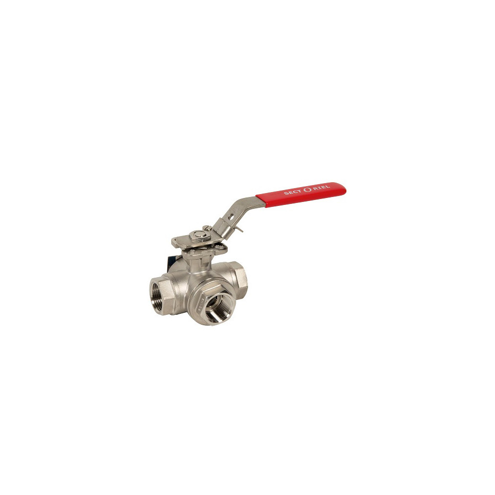 3drogowy zawór kulowy Tport 1/4" D/D 316