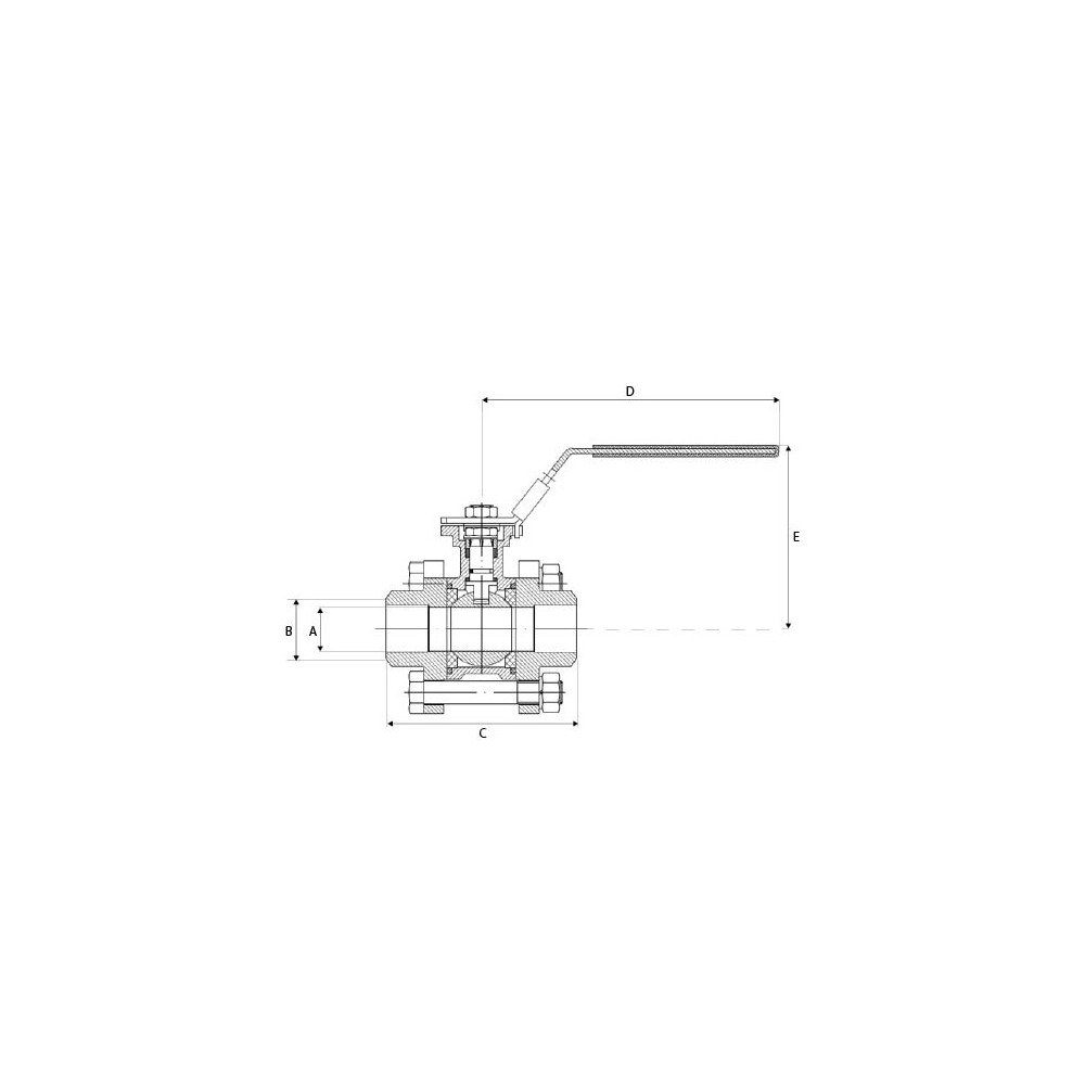 Zawór kulowy MQLine 3P 1/4" W/W