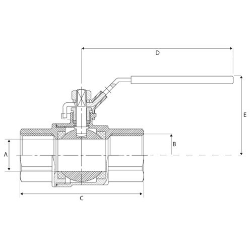 Zawór kulowy 2D 3/8" D/D 316