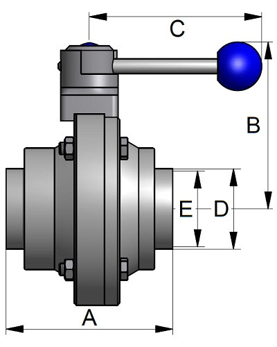 Zawór kulowy W/W DN40 MO 316