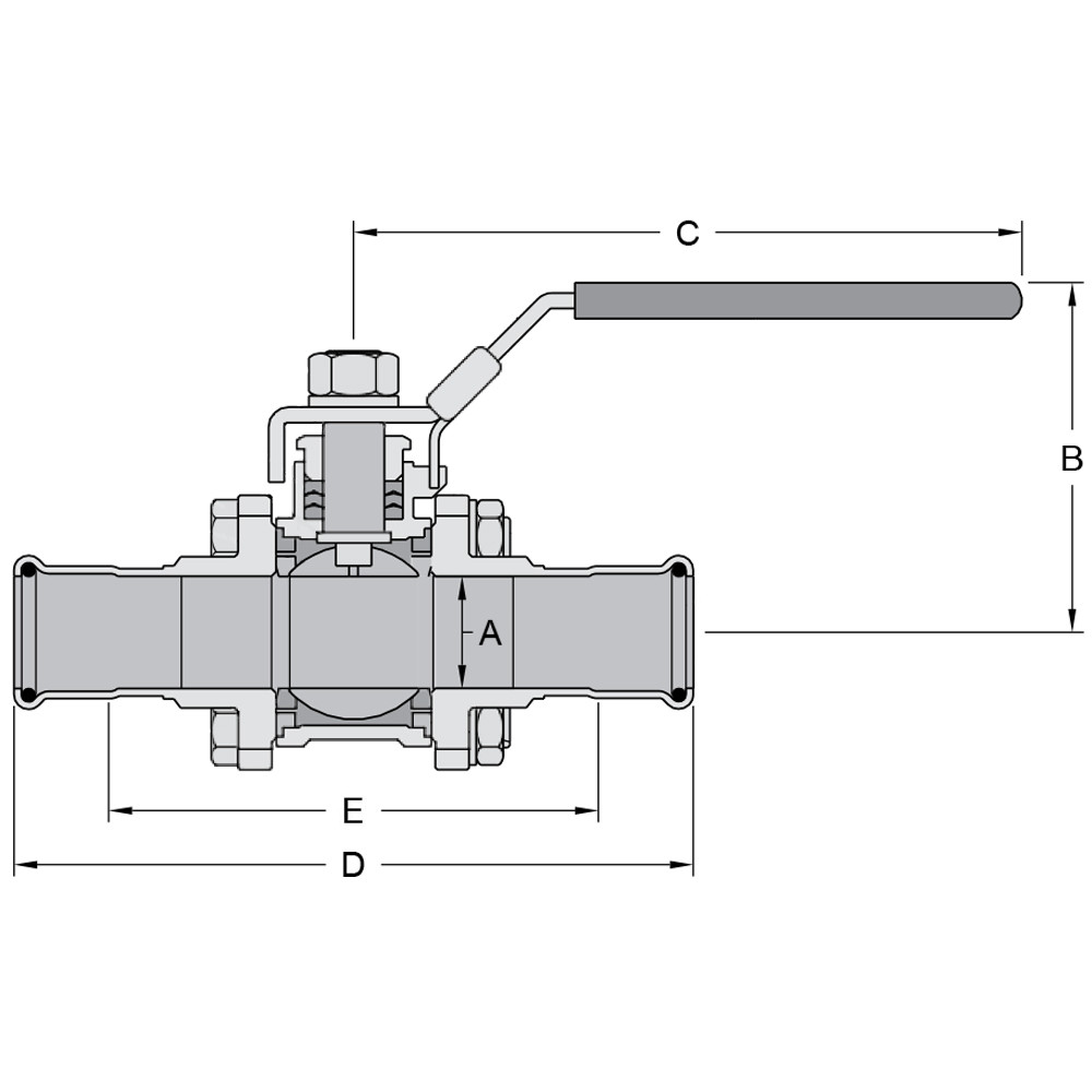 Zawór kulowy Isotubi Press/Press 35