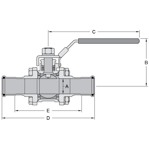 Zawór kulowy Isotubi Press/Press 76.1