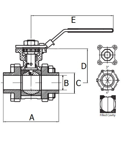 San. Zawór kulowy DN20 W/W 316