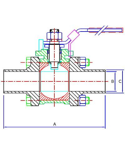 San. Kogelkr. 3D 2.1/2" W/W 316
