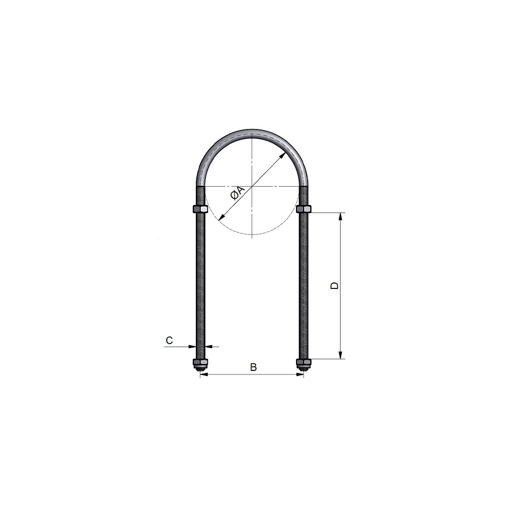 Podpora rury D100 DN32 304 P