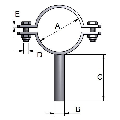 Obejma rurowa Cl.w.sh. 88.9mm MQ 304