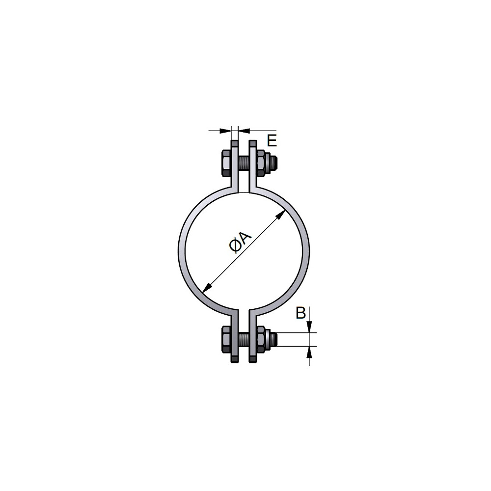 Obejma rurowa DN250 304