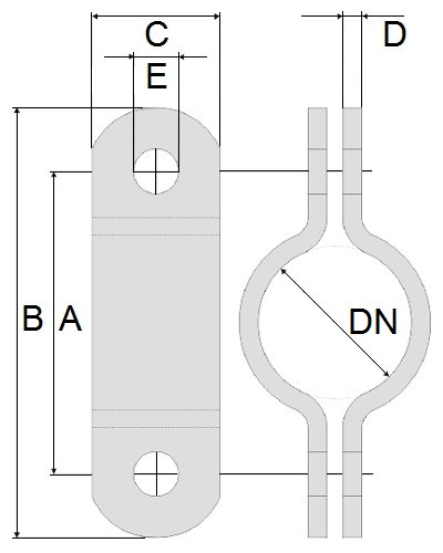 Zestaw obejm rurowych 323.9mm 304