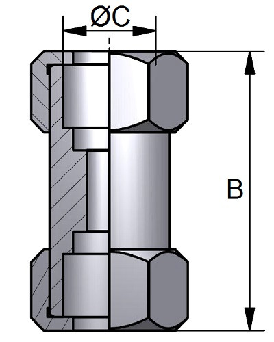 Element pośredni Poziom Ind. DN15 304 P