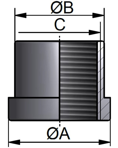 Gniazdo kołnierzowe 1" 1.4301  304