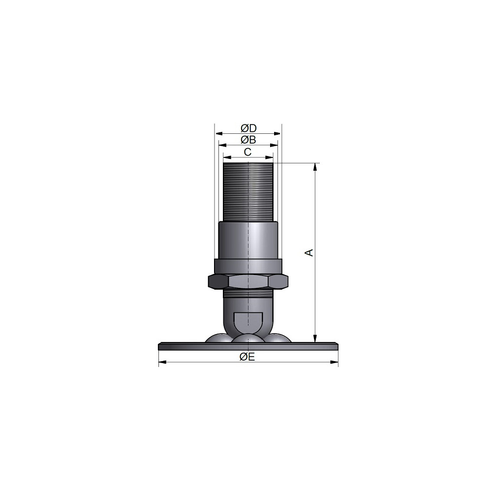 Zespół stopy zbiornika 1"  304