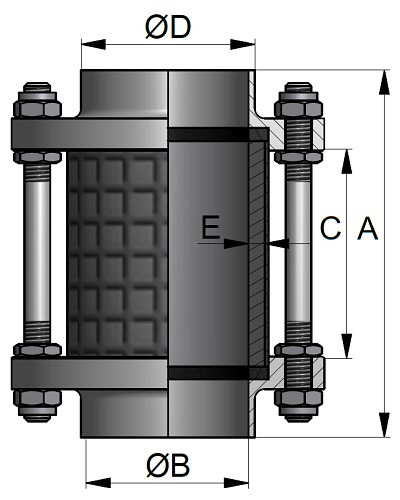 Wziernik cylindryczny DN80 304 P NBR