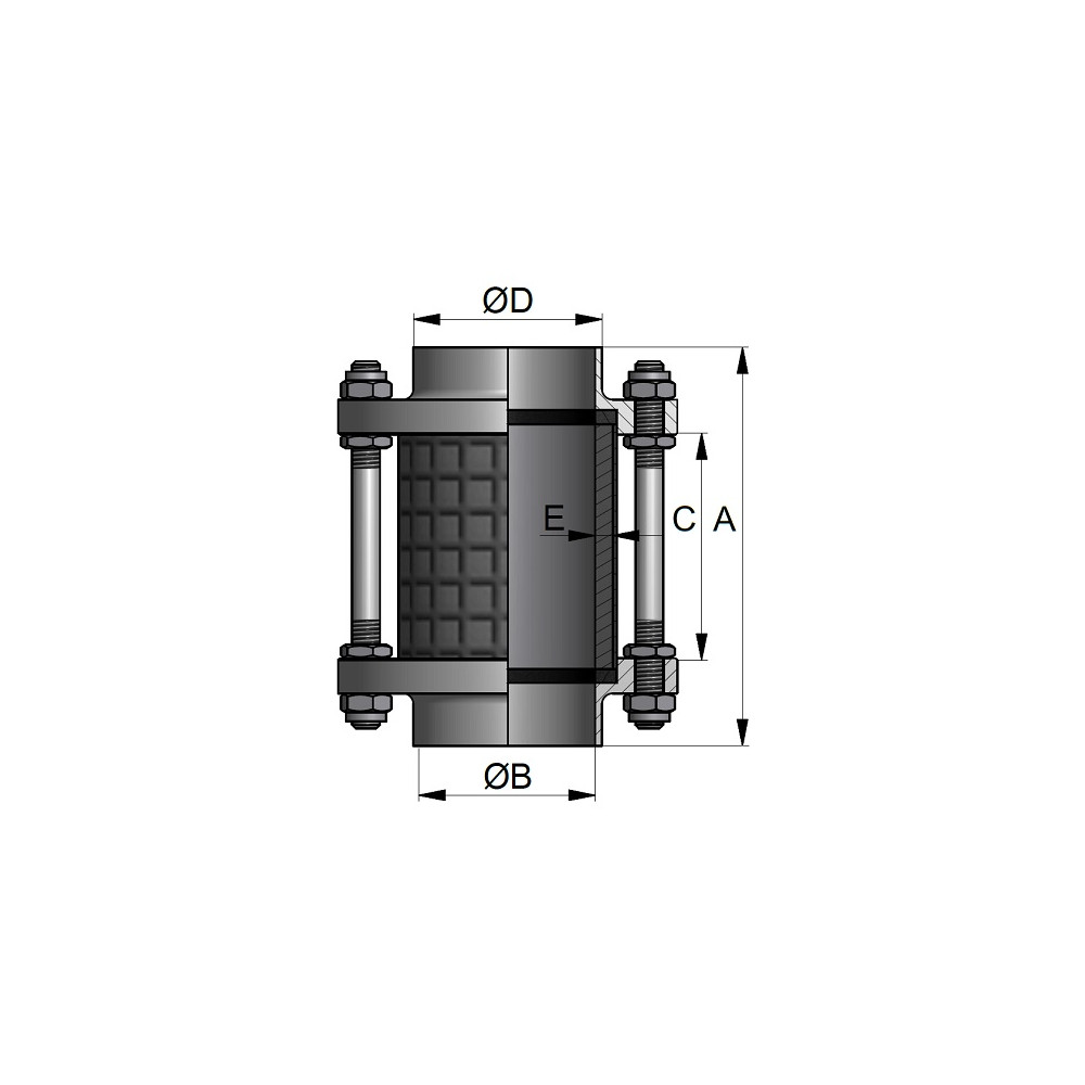 Wziernik cylindryczny DN100 304P NBR