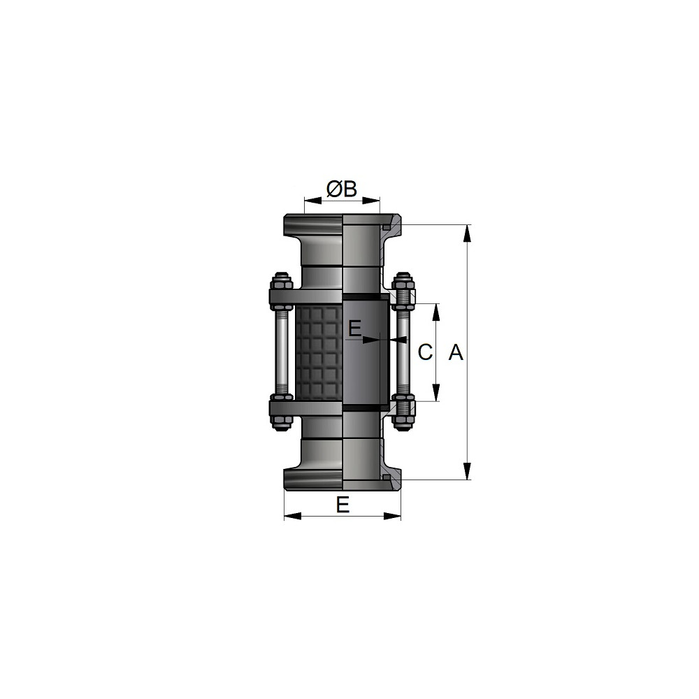 Wziernik cylindryczny MM DN100 304P NBR