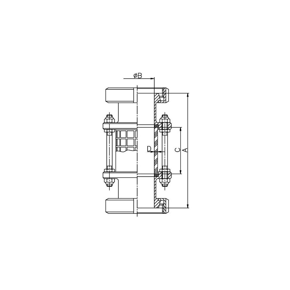 Wziernik cylindryczny LL DN10 304 P NBR