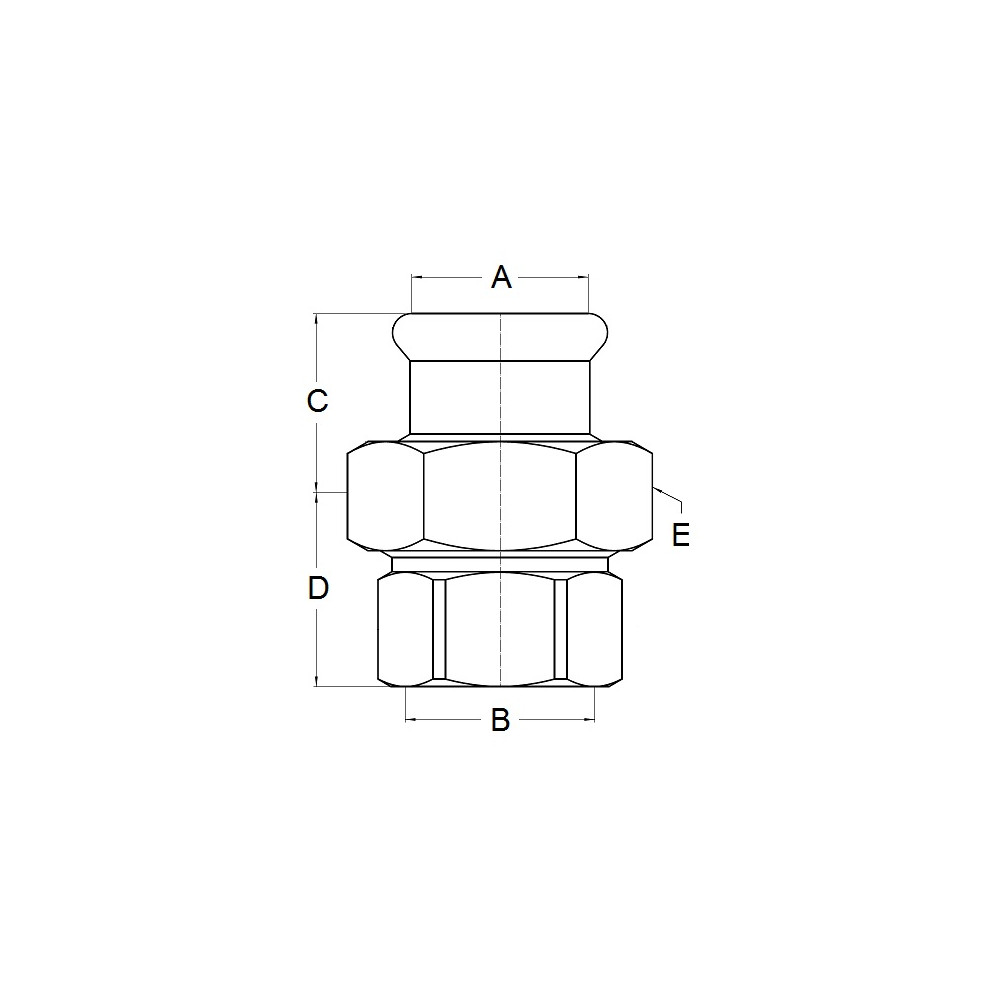 Złączka prosta P/F 28x1