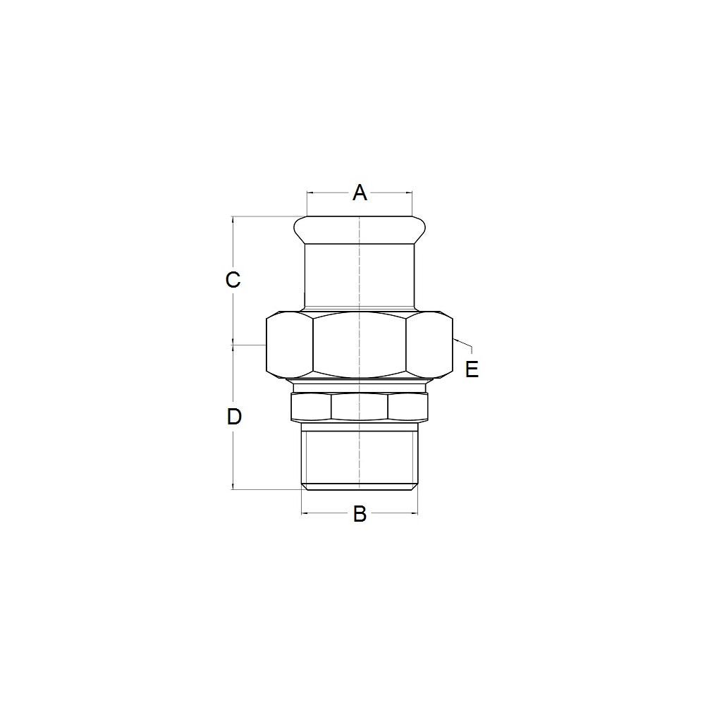 Złączka prosta P/M 15x½