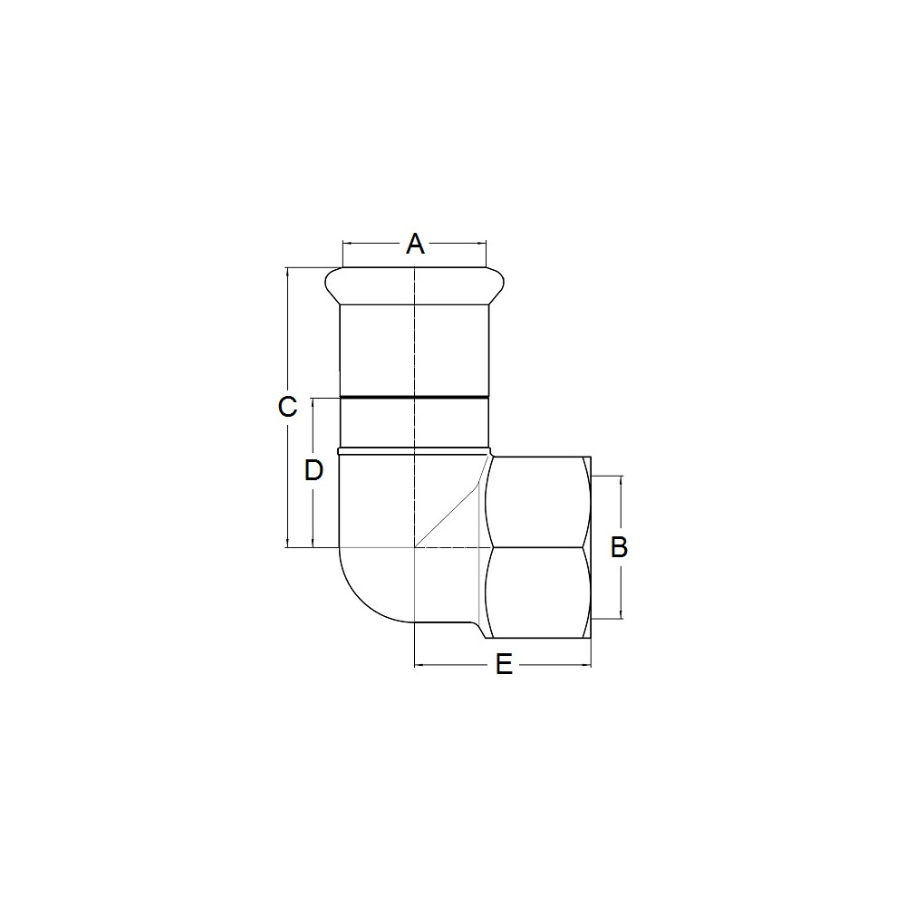 Adapter kątowy 90° P/F 28x¾