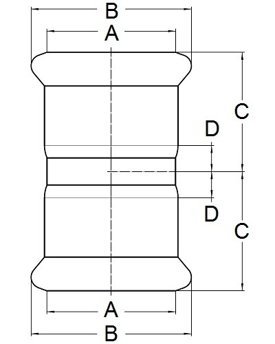 Złączka prosta P/P 76.1 304